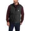 Chaleco de cuello alto para hombre, de Washed Duck y forrado de sherpa