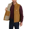 Chaleco de cuello alto para hombre, de Washed Duck y forrado de sherpa