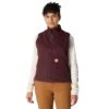 Chaleco de cuello alto para mujer, de Washed Duck con forro de sherpa