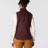 Chaleco de cuello alto para mujer, de Washed Duck con forro de sherpa