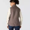 Chaleco de cuello alto para mujer, de Washed Duck con forro de sherpa