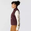 Chaleco de cuello alto para mujer, de Washed Duck con forro de sherpa