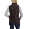 Chaleco de cuello alto para mujer, de Washed Duck con forro de sherpa