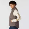 Chaleco de cuello alto para mujer, de Washed Duck con forro de sherpa