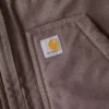 Chaleco de cuello alto para mujer, de Washed Duck con forro de sherpa