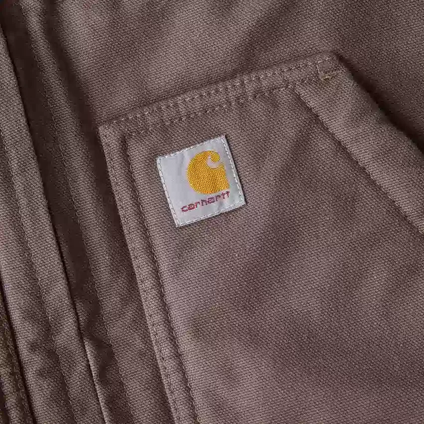 Chaleco de cuello alto para mujer, de Washed Duck con forro de sherpa