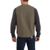 Chaleco resistente de lona Washed Duck con forro de sherpa para hombre
