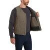 Chaleco resistente de lona Washed Duck con forro de sherpa para hombre