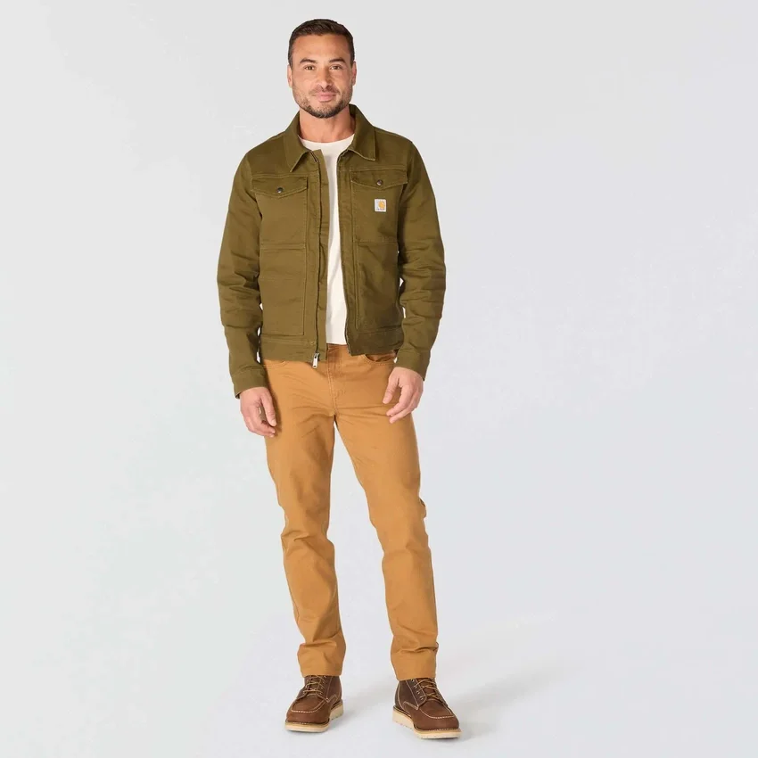 Chaqueta Berwick de lona de hombre, corte holgado y tejido Rugged Flex