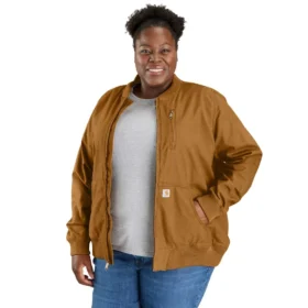 Chaqueta bomber de lona de corte holgado Crawford para mujer