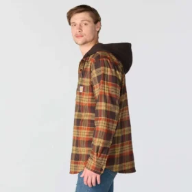 Chaqueta de camisa a cuadros con capucha Hamilton de corte holgado para hombre – Chaquetas de camisa para hombre