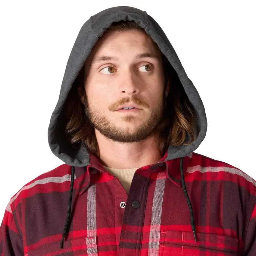 Chaqueta de camisa a cuadros con capucha Hamilton de corte holgado para hombre - Chaquetas de camisa para hombre
