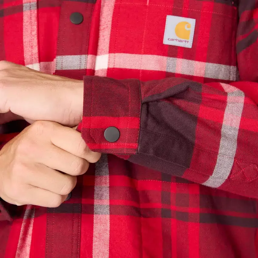 Chaqueta de camisa a cuadros con capucha Hamilton de corte holgado para hombre - Chaquetas de camisa para hombre