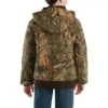Chaqueta de camuflaje con capucha y aislamiento de lona para niño, con cremallera frontal (niños/jóvenes)