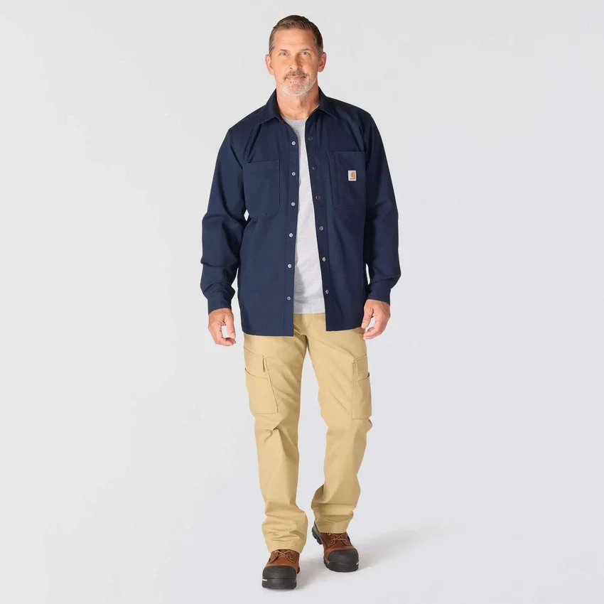 Chaqueta de lona de corte holgado Rigby para hombre - Chaquetas de camisa para hombre