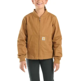 Chaqueta de lona Rugged Flex® de manguitos largos para niña (niños/jóvenes)