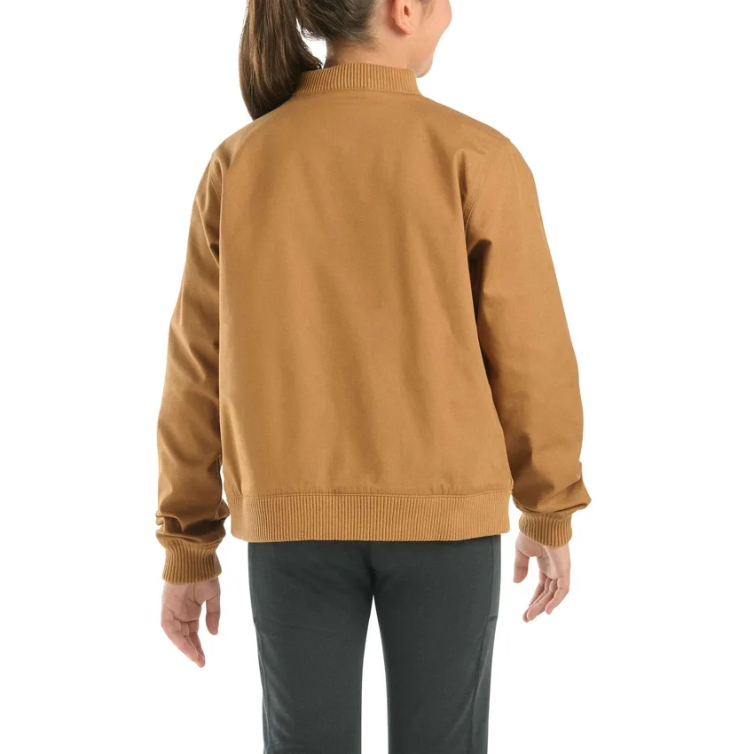 Chaqueta de lona Rugged Flex® de manguitos largos para niña (niños/jóvenes)