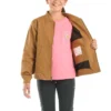 Chaqueta de lona Rugged Flex® de manguitos largos para niña (niños/jóvenes)