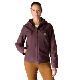 Chaqueta icónica Sierra Washed Duck para mujer, de lona lavada y forrada de sherpa