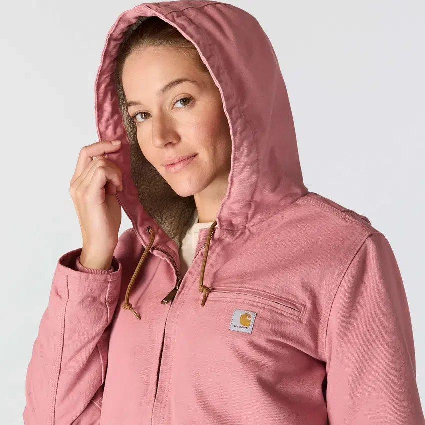 Chaqueta icónica Sierra Washed Duck para mujer, de lona lavada y forrada de sherpa