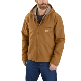 Chaqueta para hombre Washed Duck de lona lavada con forro de sherpa