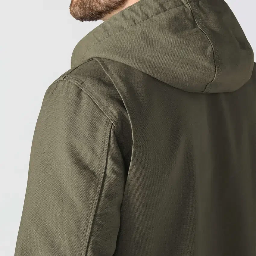 Chaqueta para hombre Washed Duck de lona lavada con forro de sherpa