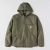 Chaqueta para hombre Washed Duck de lona lavada con forro de sherpa