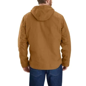 Chaqueta para hombre Washed Duck de lona lavada con forro de sherpa