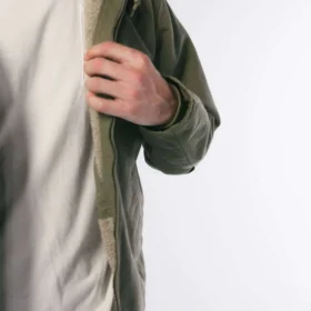 Chaqueta para hombre Washed Duck de lona lavada con forro de sherpa
