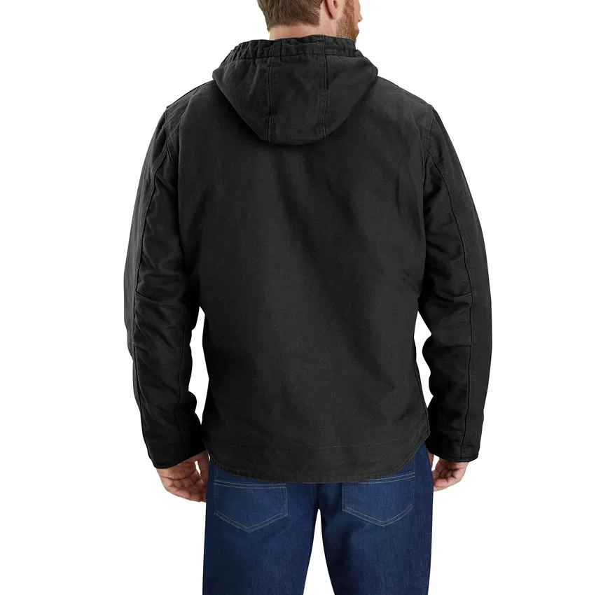 Chaqueta para hombre Washed Duck de lona lavada con forro de sherpa
