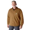 Chaqueta tipo camisa acolchada de corte holgado y peso grueso con cierre de botones a presión Rain Defender®