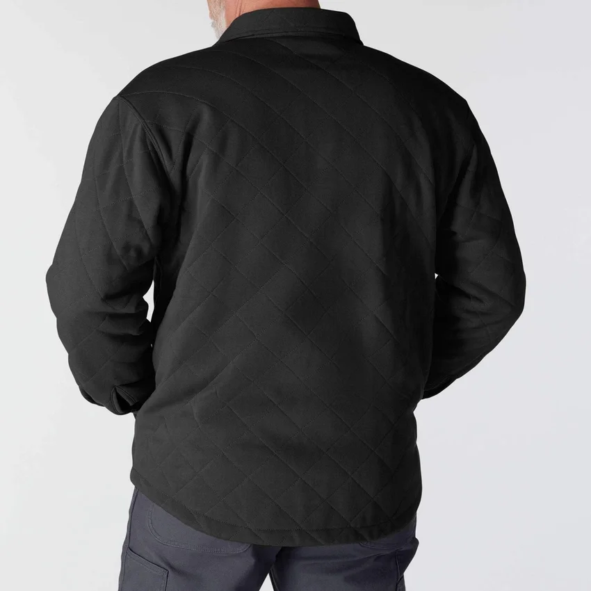 Chaqueta tipo camisa acolchada de corte holgado y peso grueso con cierre de botones a presión Rain Defender®