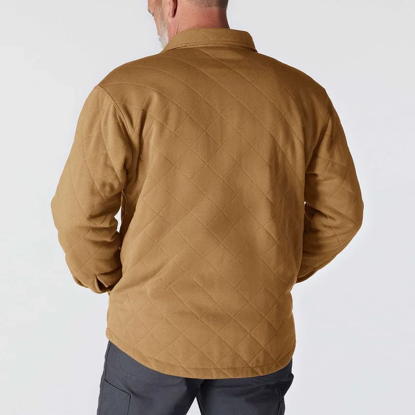 Chaqueta tipo camisa acolchada de corte holgado y peso grueso con cierre de botones a presión Rain Defender®