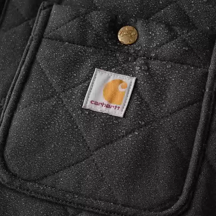 Chaqueta tipo camisa acolchada de corte holgado y peso grueso con cierre de botones a presión Rain Defender®
