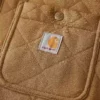 Chaqueta tipo camisa acolchada de corte holgado y peso grueso con cierre de botones a presión Rain Defender®
