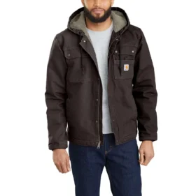 Chaqueta utilitaria de hombre Washed Duck «Bartlett» con forro de sherpa