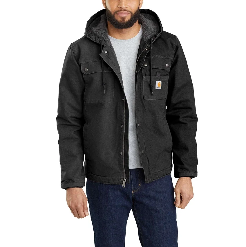Chaqueta utilitaria de hombre Washed Duck «Bartlett» con forro de sherpa