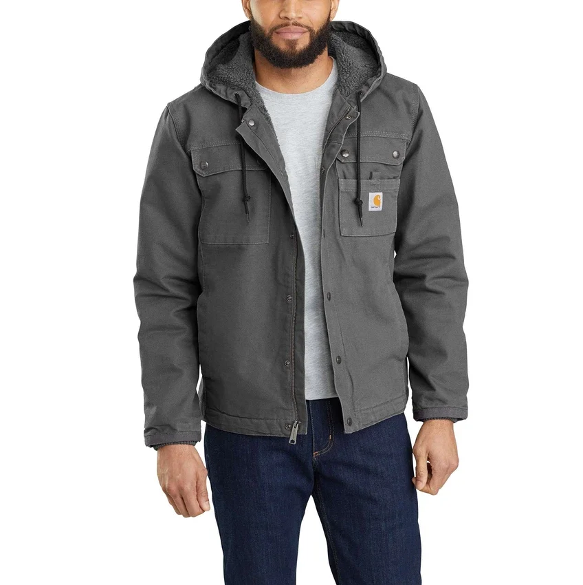 Chaqueta utilitaria de hombre Washed Duck «Bartlett» con forro de sherpa