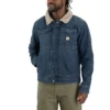 Chaqueta vaquera de corte holgado para hombre con forro de sherpa