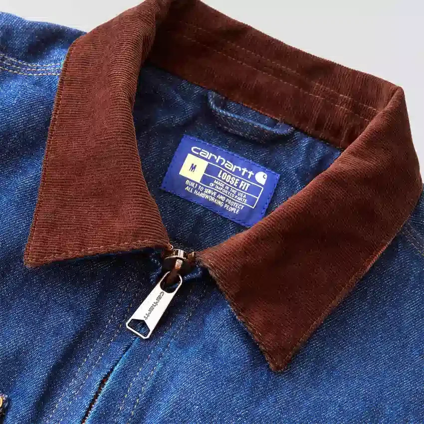 Chore Coat de denim con forro de sherpa de la serie Crafted para hombre
