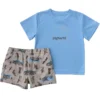 Conjunto de 2 piezas para niño: camisa de manguitos Sun Defender® Force® y pantalones cortos de tejido (bebé)