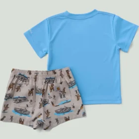 Conjunto de 2 piezas para niño: camisa de manguitos Sun Defender® Force® y pantalones cortos de tejido (bebé)