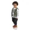 Conjunto de 3 piezas para niño: chaleco de camuflaje, camiseta con manguitos y pantalón (niños pequeños)