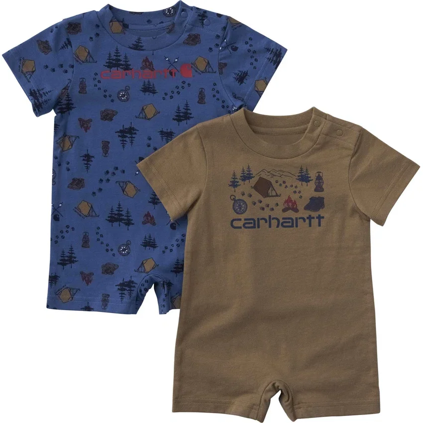 Conjunto de dos piezas de peleles de pantalones cortos con manguitos para acampada para niño (bebé)