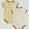 Conjunto de dos piezas para niña: body con manguitos cortos y estampado de abejas (bebé)