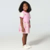Conjunto de dos piezas para niñas: camiseta con manguitos cortos y jersey estampado (niñas pequeñas)
