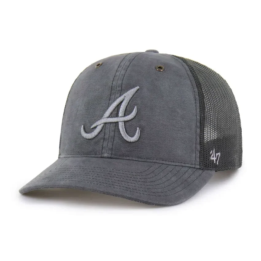 Gorra de camionero '47 teñida de los Atlanta Braves, corte holgado