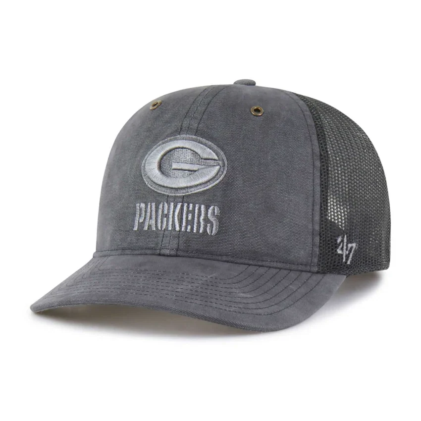 Gorra de camionero '47 teñida de los Green Bay Packers, corte holgado