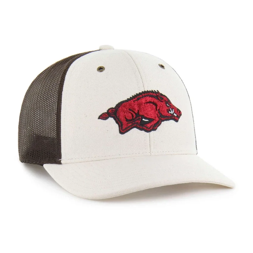 Gorra de camionero sin teñir de los Arkansas Razorbacks '47