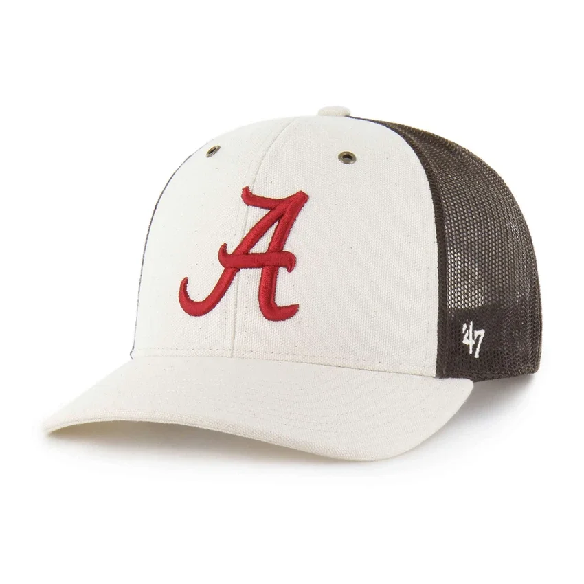 Gorra de camionero sin teñir de los Crimson Tide de Alabama del 47